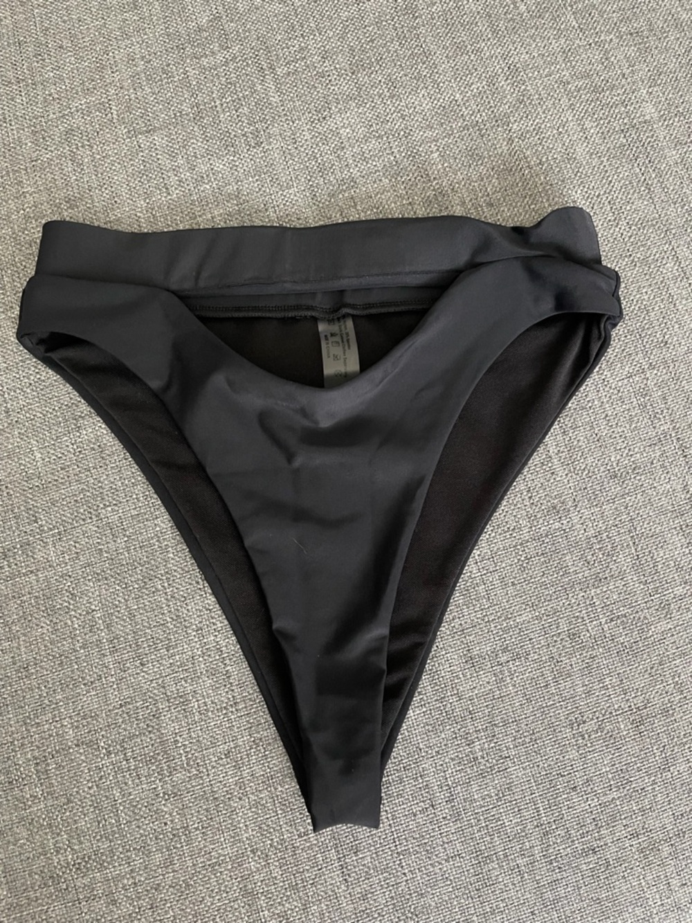 SHEIN Black High-Waist Bikini Bottom